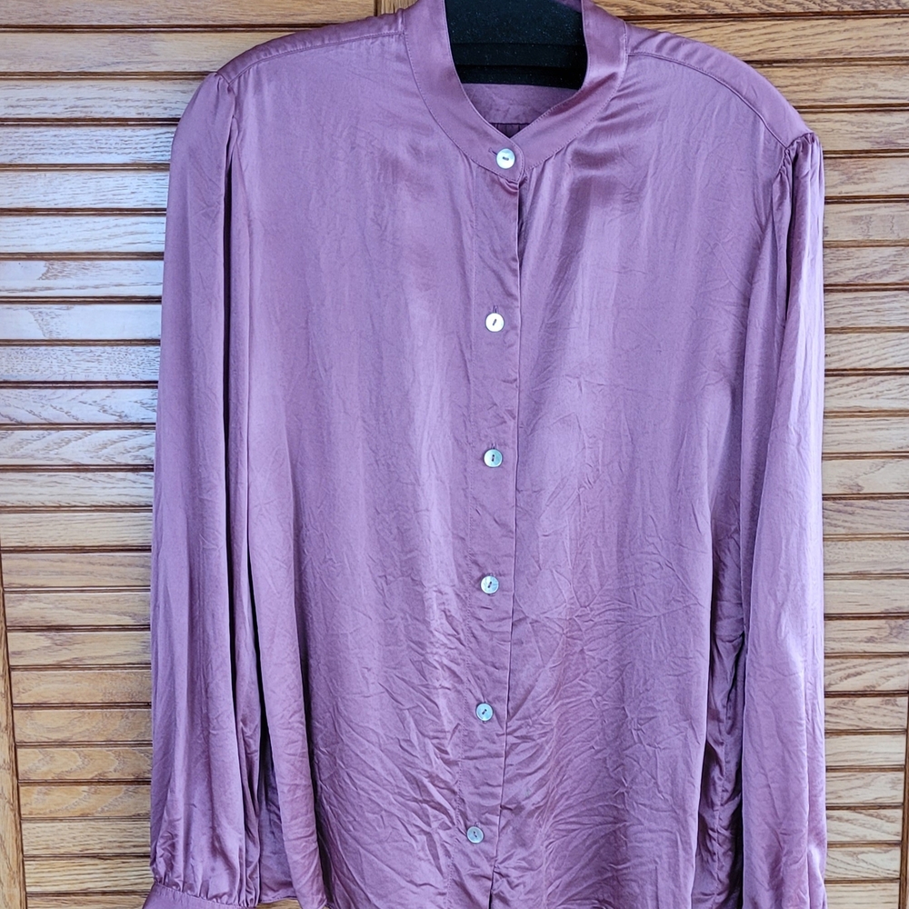 Vince Pink Silk Blouse